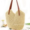ins' new hollowed-out monofilament woven bag, fashionable single-shoulder straw woven bag, paper rope casual women's bag, beach bag Specification image